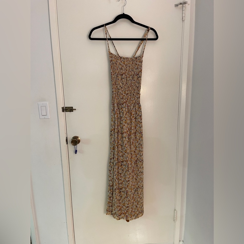 Smocked bib dress